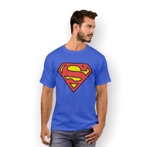 Unisex Superman Logo Classic Graphic Tee Royal Blue